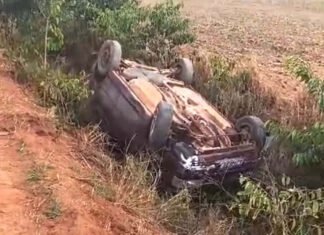 SINOP: um homem morre e outro fica ferido em capotamento na estrada Tucunaré, na região do Cortado