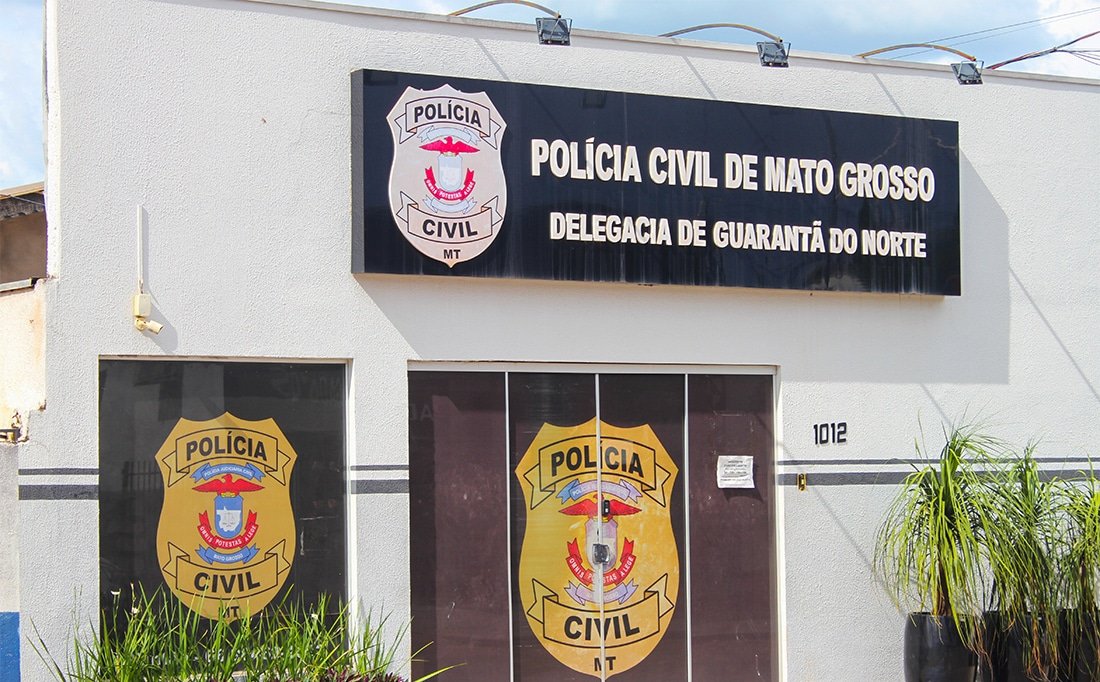 Fachada da Delegacia de Polícia Civil de Guarantã do Norte