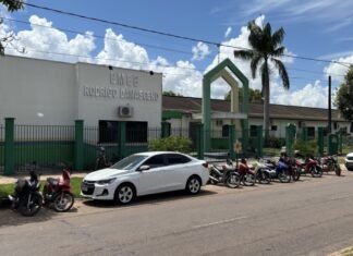 Escolas municipais concentram 142 das 334 seções eleitorais de Sinop nas Eleições 2026 Fachada da EMEB Rodrigo Damasceno em Sinop