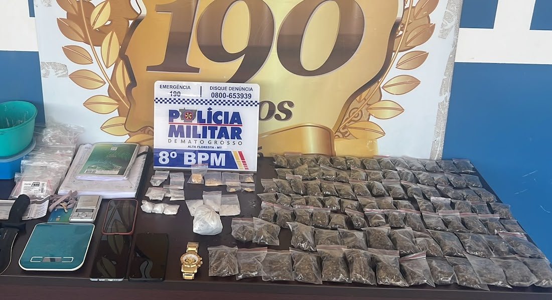 Drogas apreendidas em Alta Floresta