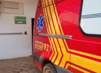 SINOP: entregador fica ferido em colisão com carro no Jardim Bougainville Equipe de resgate em atendimento de trânsito em Sinop