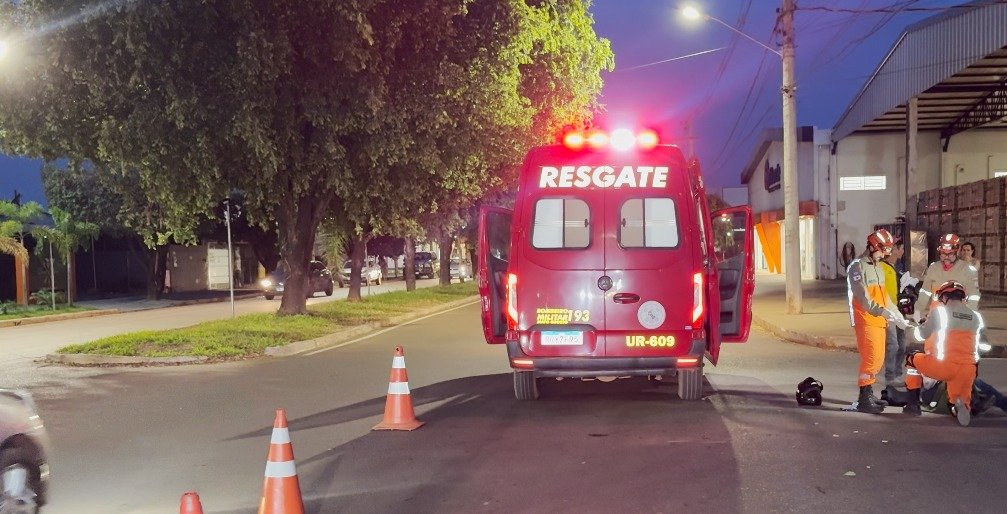 Local do acidente entre carro e moto em Sinop