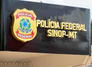 Fachada da sede da Polícia Federal em Sinop