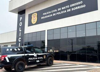 Fachada da delegacia de Polícia Civil de Sorriso