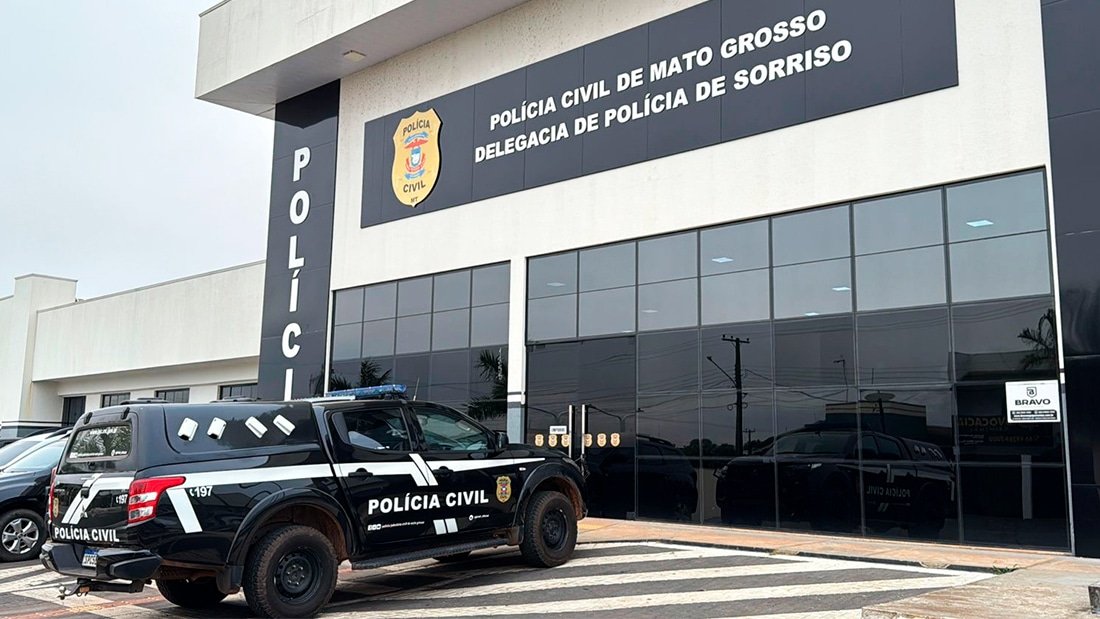 Fachada da delegacia de Polícia Civil de Sorriso