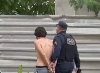 Homem suspeito de pisar na barriga de namorada grávida