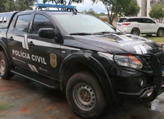 MATO GROSSO: foragido por homicídio em Alagoas é preso após fugir para Juara Viatura da Polícia Civil estacionada