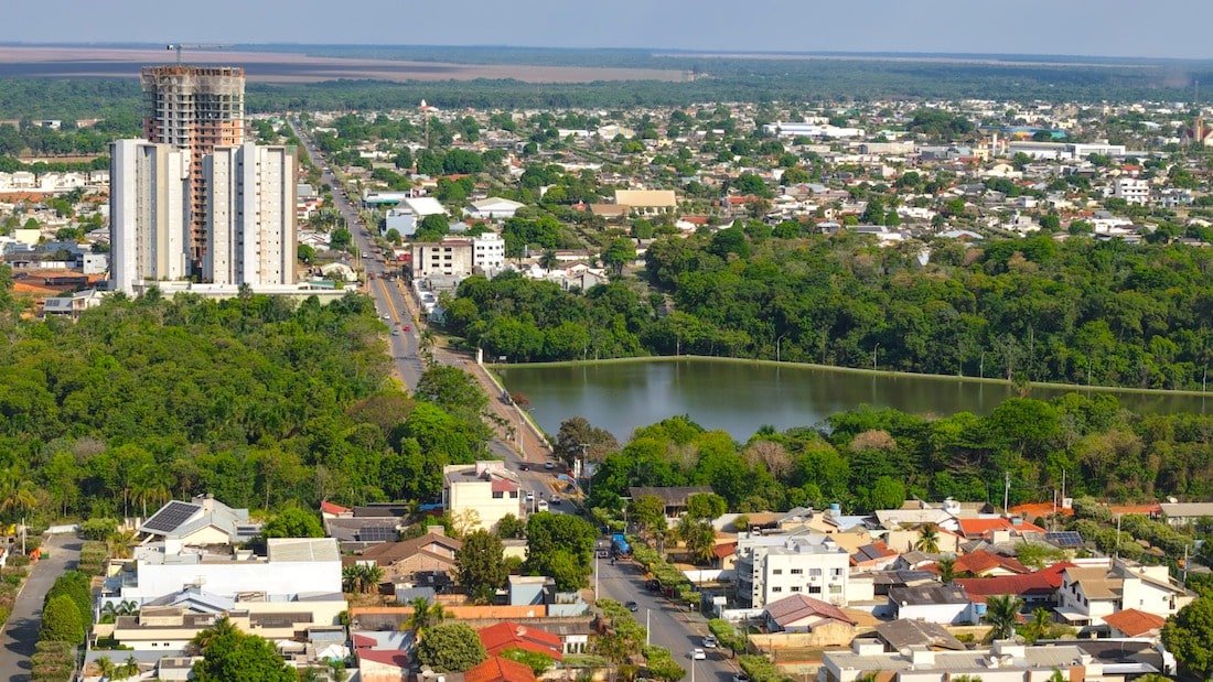 Vista aérea da cidade de Lucas do Rio Verde