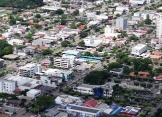 Vista aérea de Sorriso, município que ocupou a quinta posição entre os que mais importaram em Mato Grosso