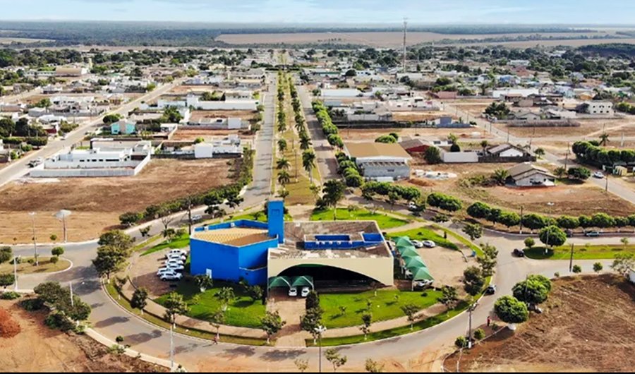 Vista aérea do município de Feliz Natal, a 124 quilômetros de Sinop